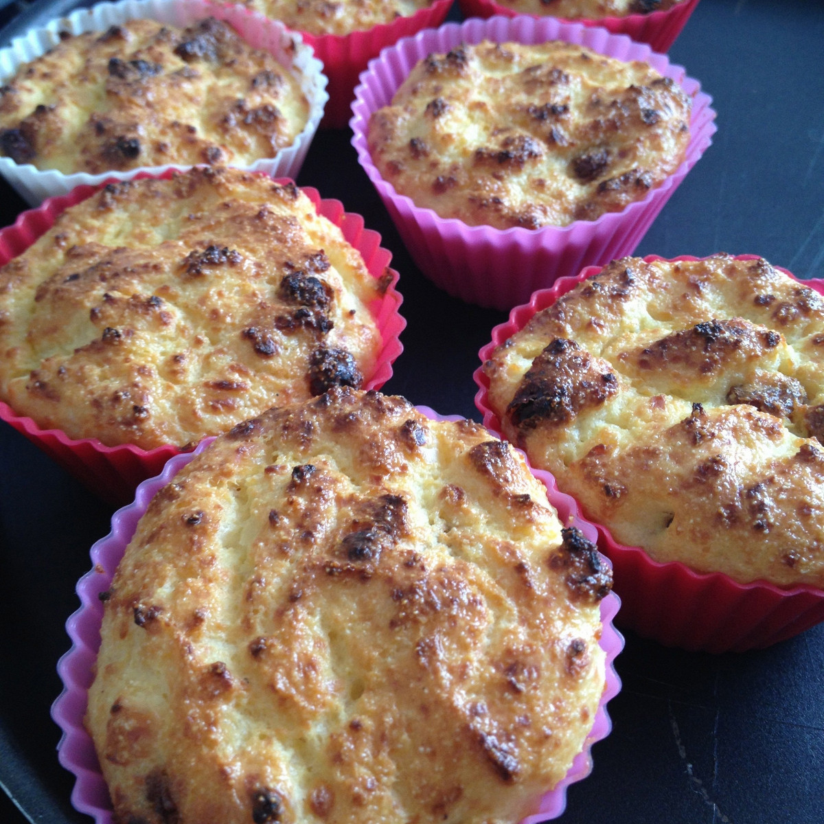 Фото рецепт Творожные кексы с изюмом