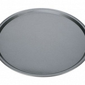 Выпекать пиццу и хачапури в духовке нужно в специальной круглой форме для пиццы, с ровными (а не рифлеными, как у форм для пирогов) невысокими бортиками и антипригарным покрытием. Подойдет, например, металлическая Tescoma радиусом 31 см. Смазывать такую форму не нужно — снизу пирог подрумянится, но не пригорит.