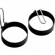 Кольцо для яичницы кроме как непосредственно для поджаривания идеально ровной глазуньи можно использовать для формирования котлет для бургеров. Кольцо надо уложить на плоскую поверхность, набить фаршем и сверху разровнять рукой. В результате получится аккуратная круглая котлета.