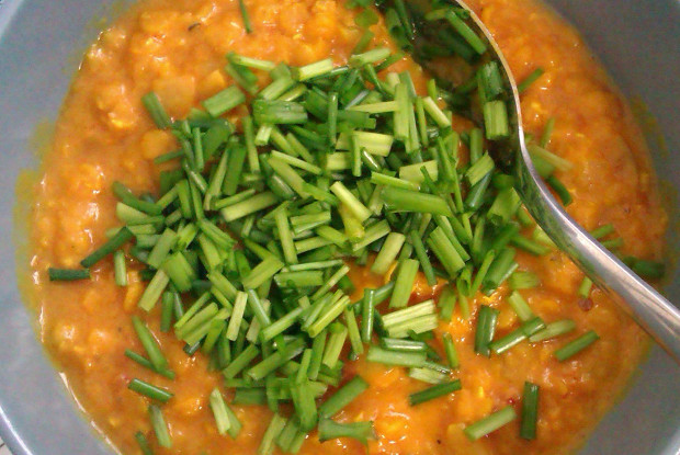 Фото рецепт Суп из красной чечевицы с йогуртом