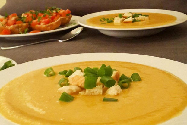 Фото рецепт Суп-пюре из чечевицы