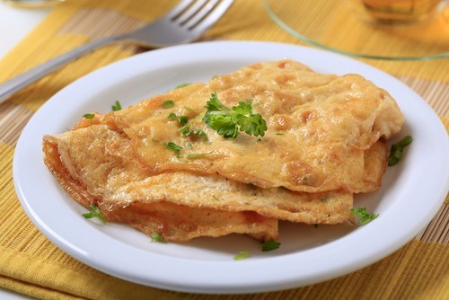 Фото рецепт Омлет с молоком и мукой