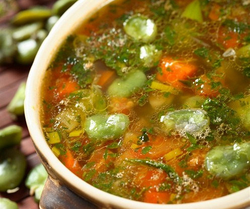 Фото рецепт Овощной суп с зеленью