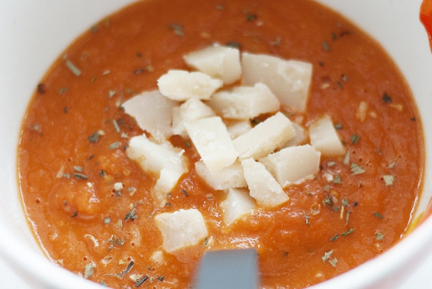 Фото рецепт Суп-пюре из запеченных томатов