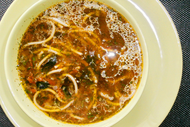 Фото рецепт Суп грибной с макаронами