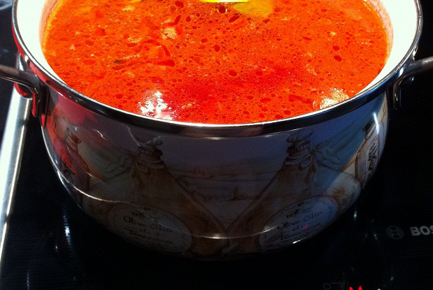 Фото рецепт Вкусный Борщ на говяжьем бульоне