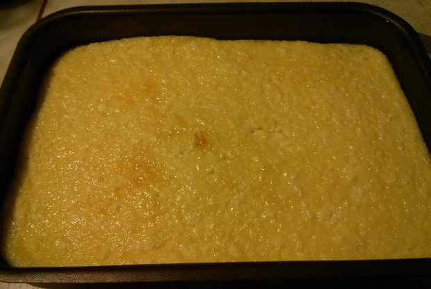 Фото рецепт Творожная запеканка со сгущенкой