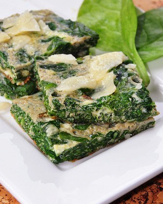 Фото рецепт Омлет со шпинатом