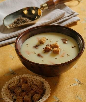 Фото рецепт Суп-пюре из картофеля с тмином