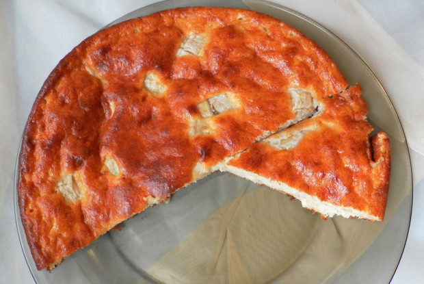 Фото рецепт Воздушная творожно-банановая запеканка