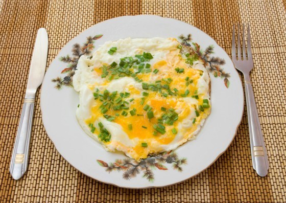 Фото рецепт Омлет с зеленым луком