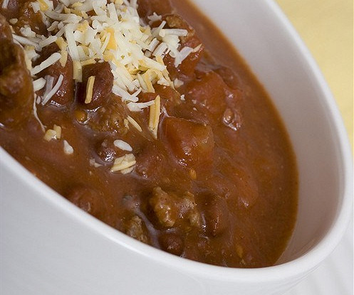 Фото рецепт Мясной суп-пюре с яблоками и помидорами