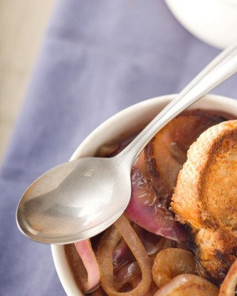 Фото рецепт Египетский суп из красной чечевицы с карамелизованным луком