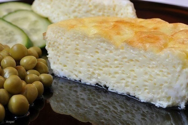 Фото рецепт Пышный омлет со сливочным маслом на водяной бане