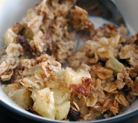 Фото рецепт Запеченная овсянка с яблоками и специями