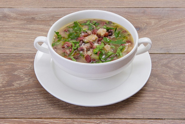 Фото рецепт Суп из фасоли с цукини