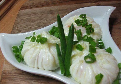 Фото рецепт Яйца пашот в пленке