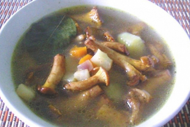 Фото рецепт Суп с лисичками