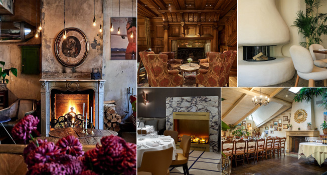 Рестораны с каминами фото